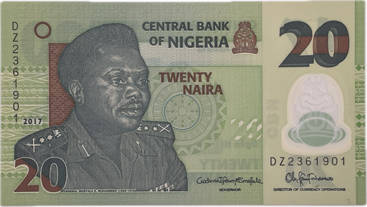 Nigeria - 2017 - 20 Naira - Sin Circular