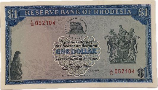 Rodesia - 1976 - 1 Dólar - Sin Circular