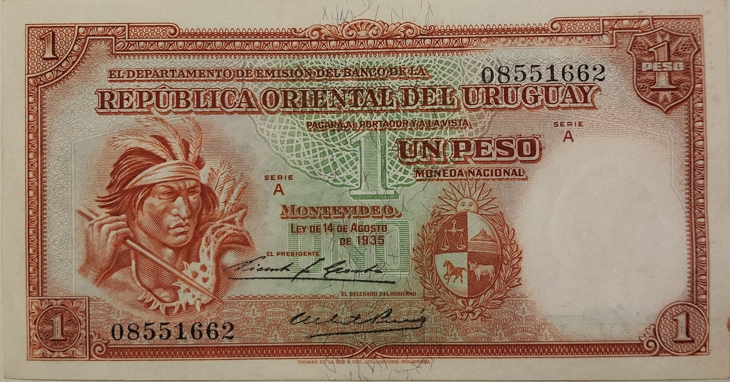 BU_ Uruguay - 1 Peso - 1935