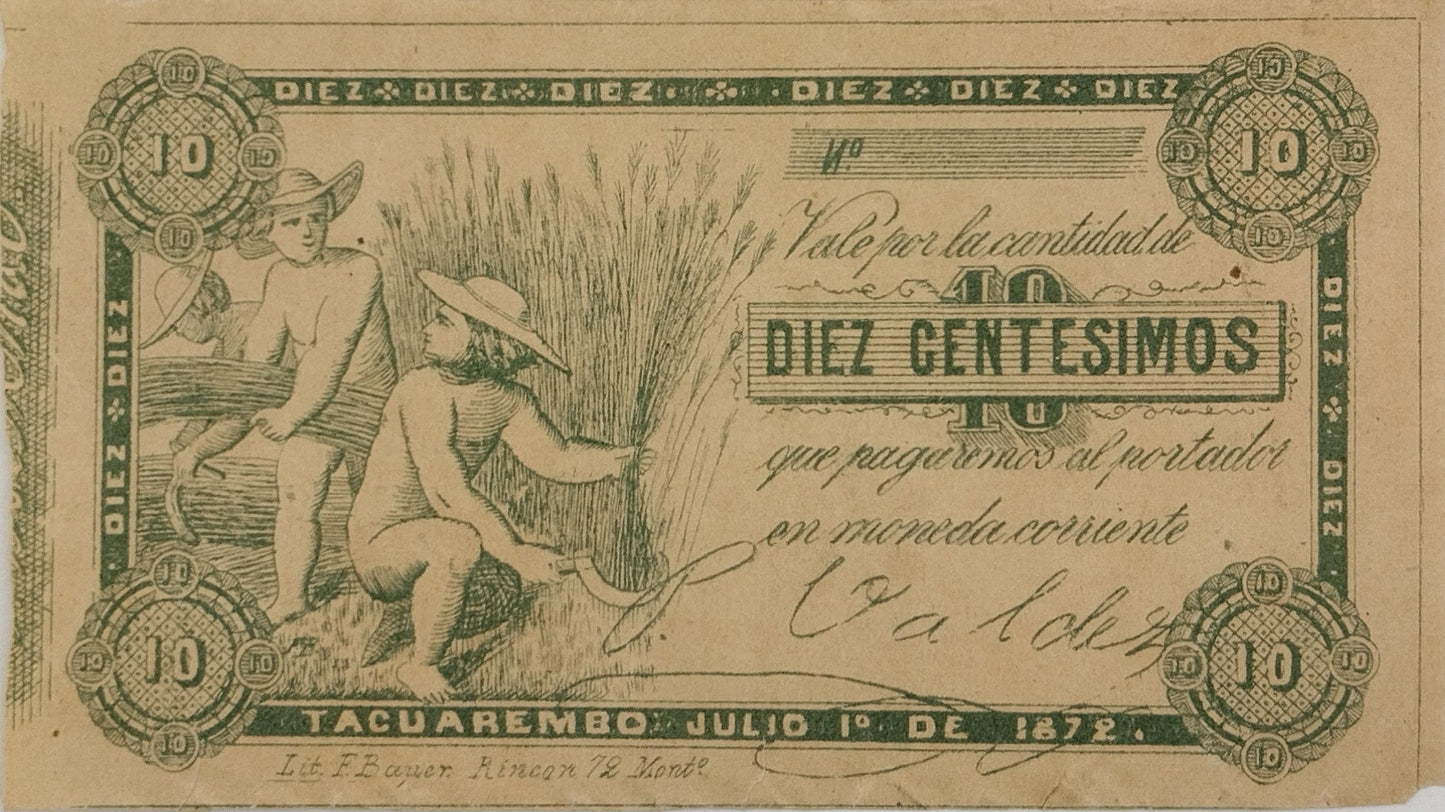 Uruguay - 1872 - 10 Centésimos - Tacuarembó