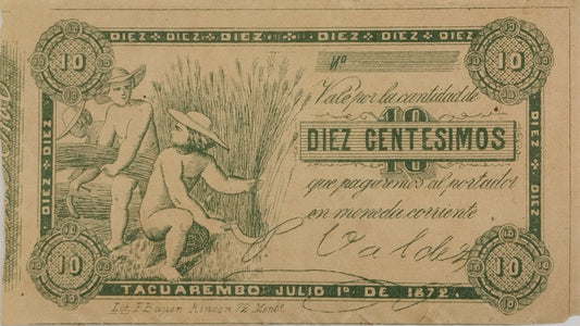 Uruguay - 1872 - 10 Centésimos - Tacuarembó