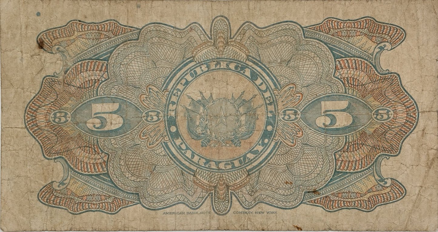 Paraguay - 1923 - 5 Pesos Fuertes