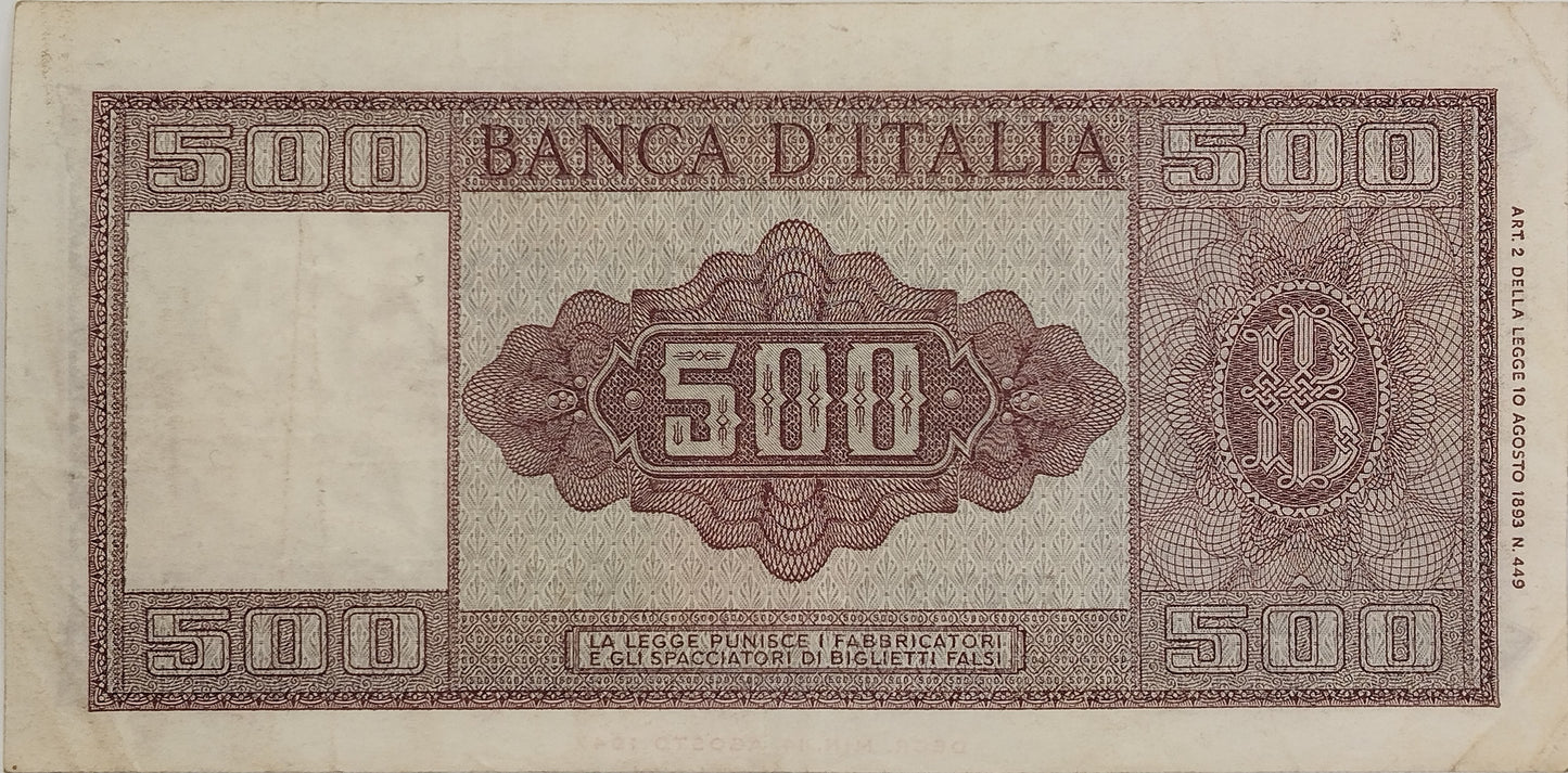 Italia - 1961 - 500 Liras