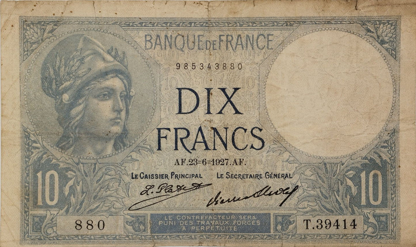 Francia - 1927 - 10 Francos