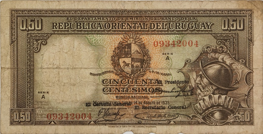 Uruguay - 1935 - 50 Centésimos - 9.II.10
