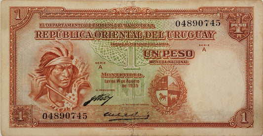 Uruguay - 1935 - 1 Peso - 9.III.1