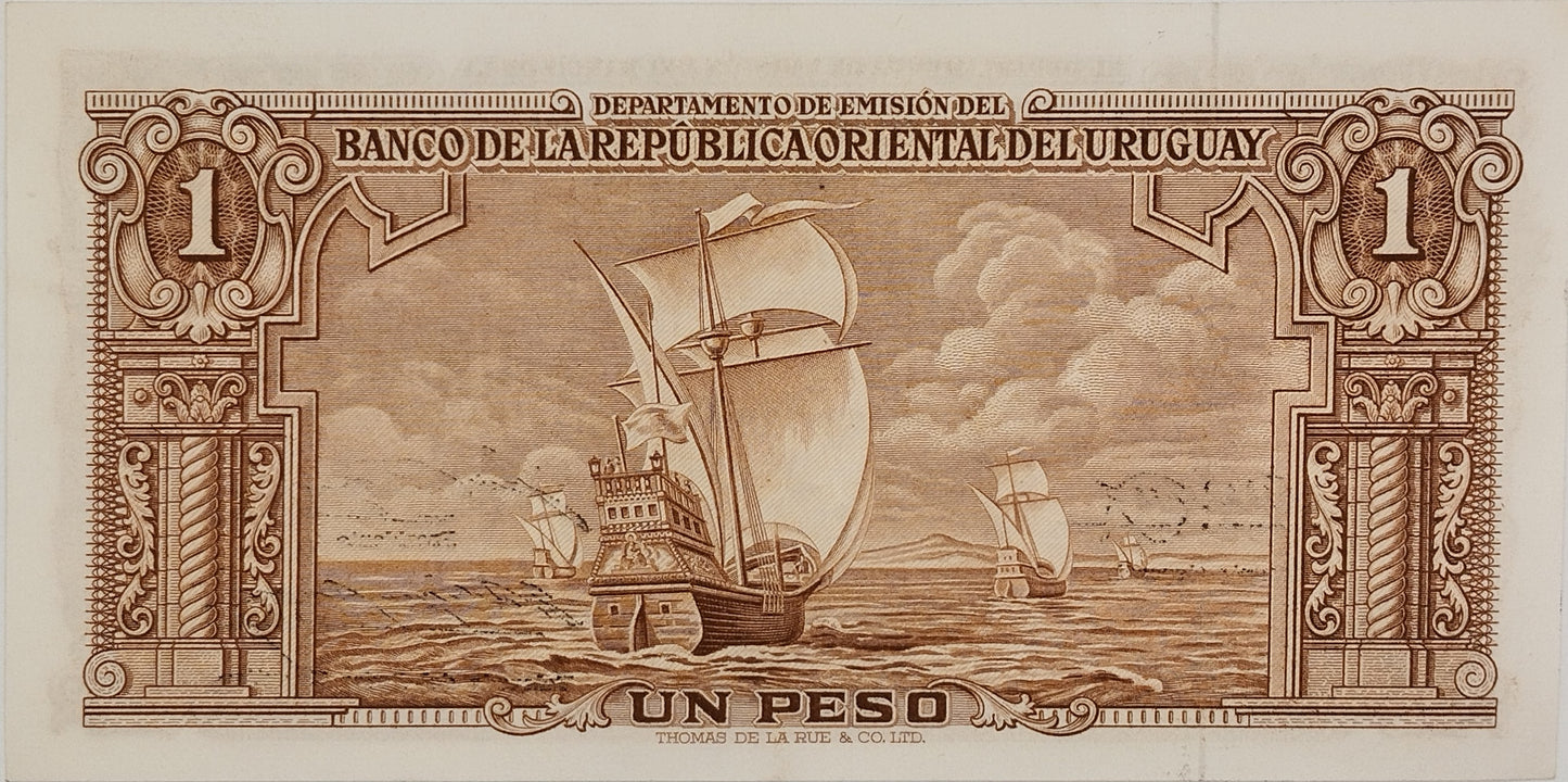 Uruguay - 1939 - 1 Peso - 10.III.17 - Sin Circular