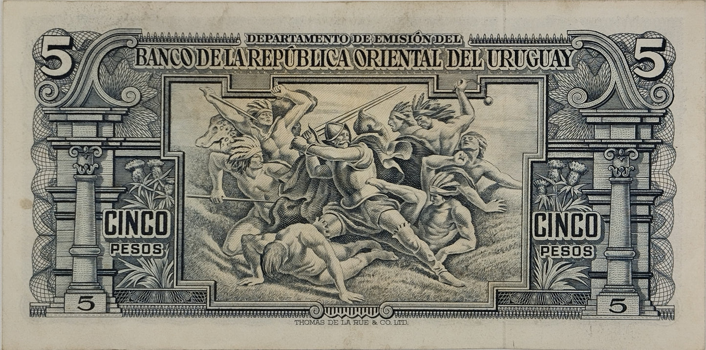 Uruguay - 1939 - 5 Pesos - 10.IV.24 - Sin Circular
