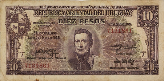 Uruguay - 1939 - 10 Pesos - 10.V.5