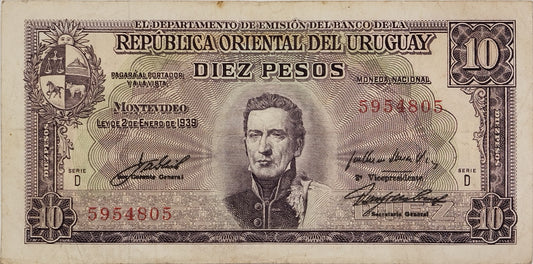 Uruguay - 1939 - 10 Pesos - 10.V.24