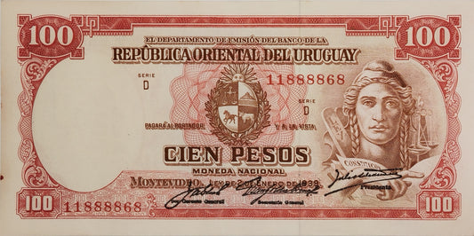 Uruguay - 1939 - 100 Pesos - 10.VII.22