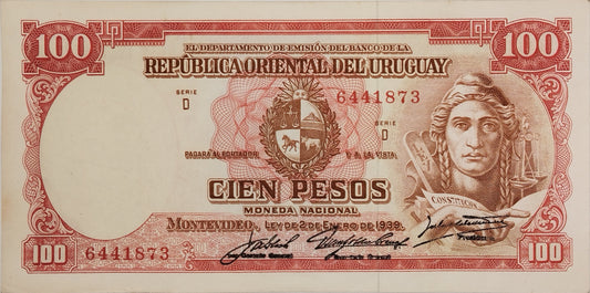 Uruguay - 1939 - 100 Pesos - 10.VII.23 - Sin Circular