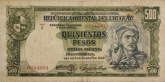 Uruguay - 1939 - 500 Pesos - 10.VIII.12