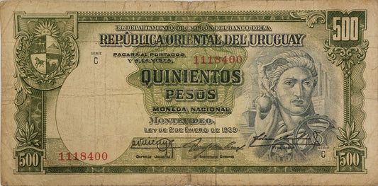 Uruguay - 1939 - 500 Pesos