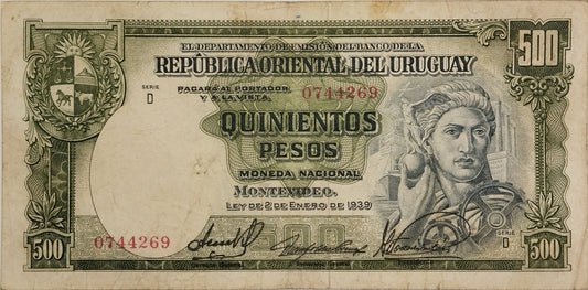 Uruguay - 1939 - 500 Pesos - 10.VIII.14