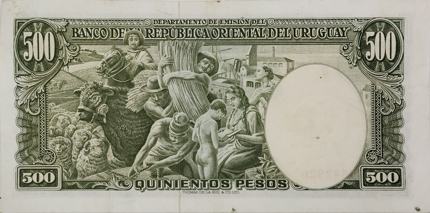 Uruguay - 1939 - 500 Pesos - 10.VIII.18
