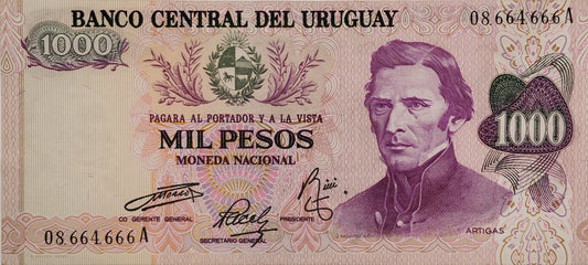 Uruguay - 1974 - 1000 Pesos - 13.A2.2 - Sin Circular