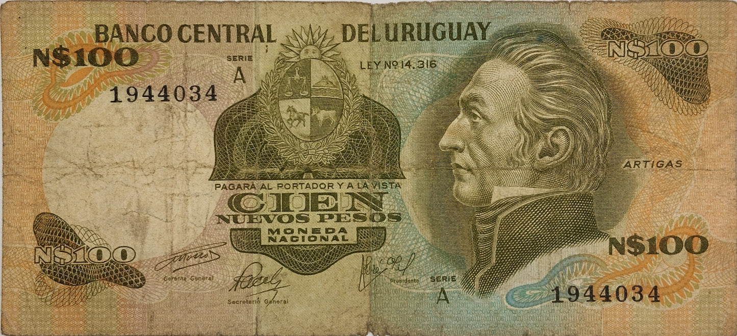 Uruguay - 1975 - N$ 100 - 22A