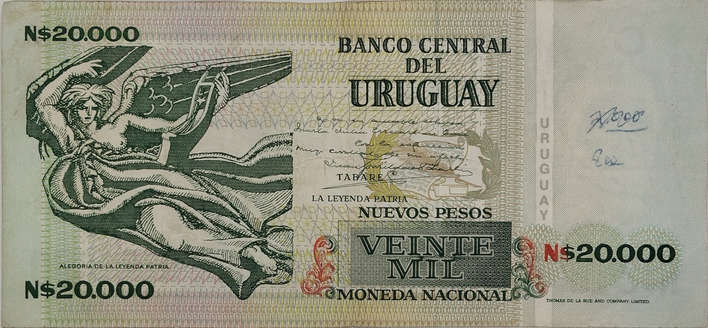 Uruguay - 1991 - N$ 20.000 - 3A2