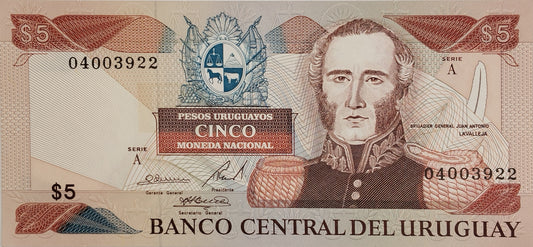 Uruguay - 1997 - 5 Pesos - 44A - Sin Circular