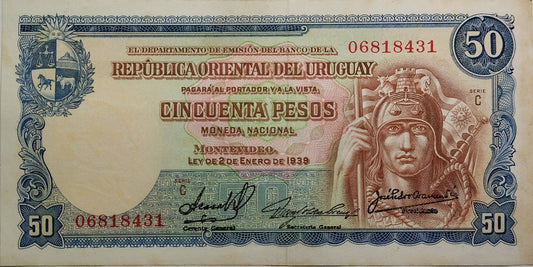 Uruguay - 1939 - 50 Pesos - 10.VI.16 - Sin Circular