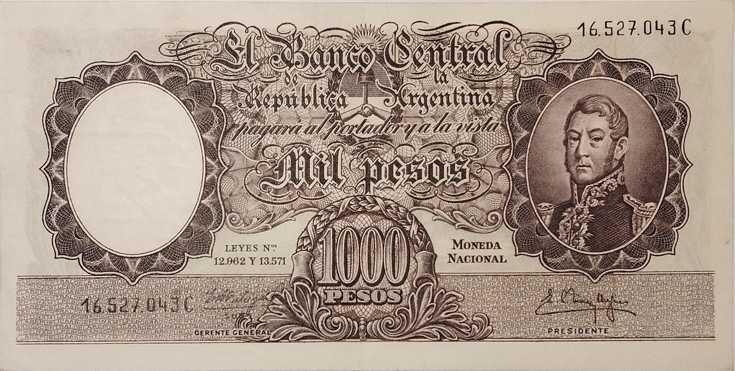Argentina - 1961 - 1000 Pesos