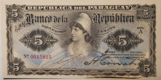 Paraguay - 1907 - 5 Pesos