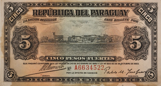 Paraguay - 1923 - 5 Pesos Fuertes