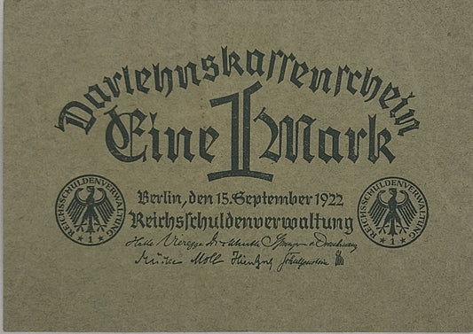 Alemania - 1922 - 1 Marcos