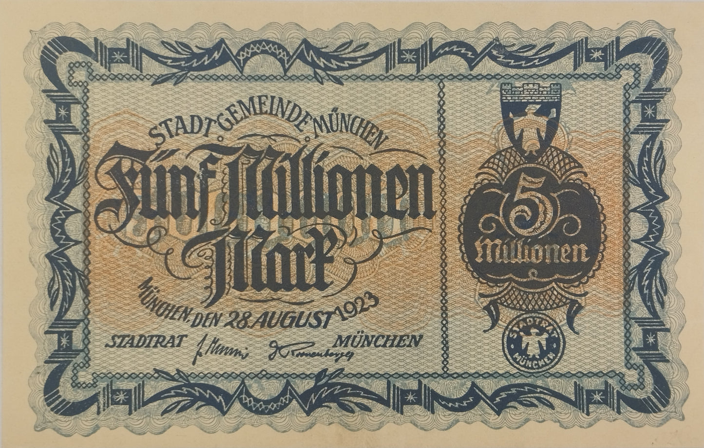 Alemania - 1923 - 5 Millones de Marcos