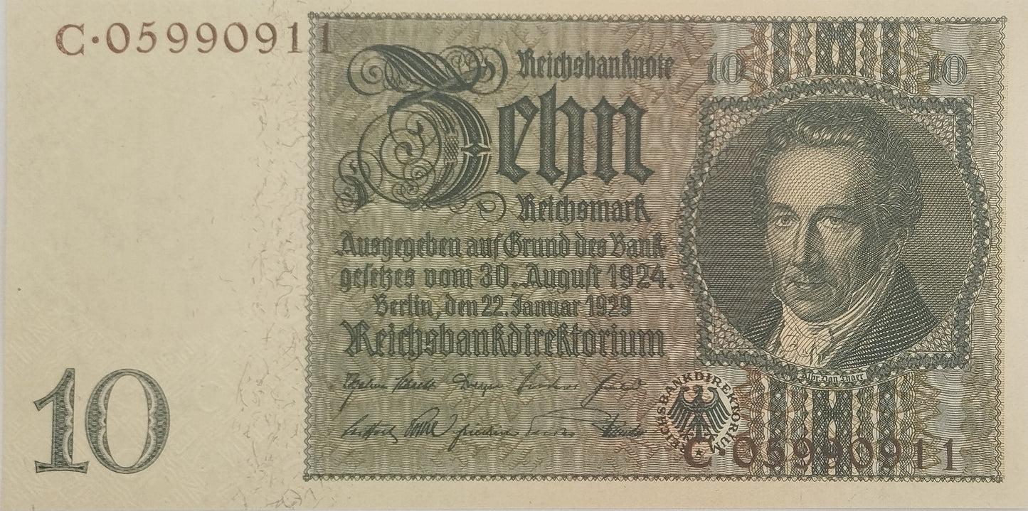 Alemania - 1929 - 10 Marcos - Sin circular