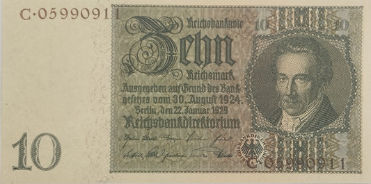 Alemania - 1929 - 10 Marcos - Sin circular
