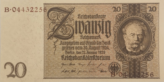 Alemania - 1929 - 20 Marcos - Sin circular