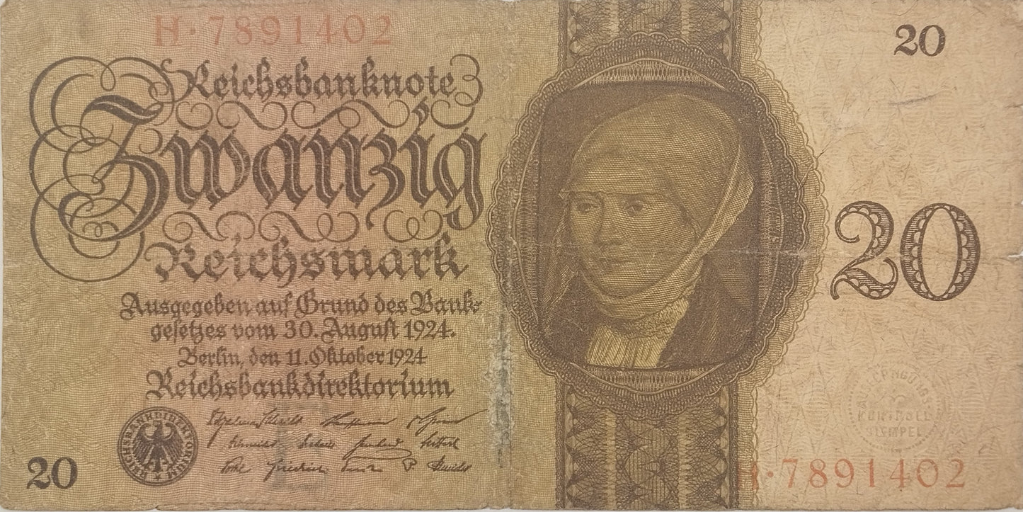 Alemania - 1924 - 20 Marcos