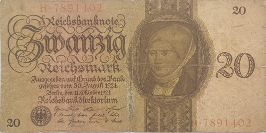 Alemania - 1924 - 20 Marcos