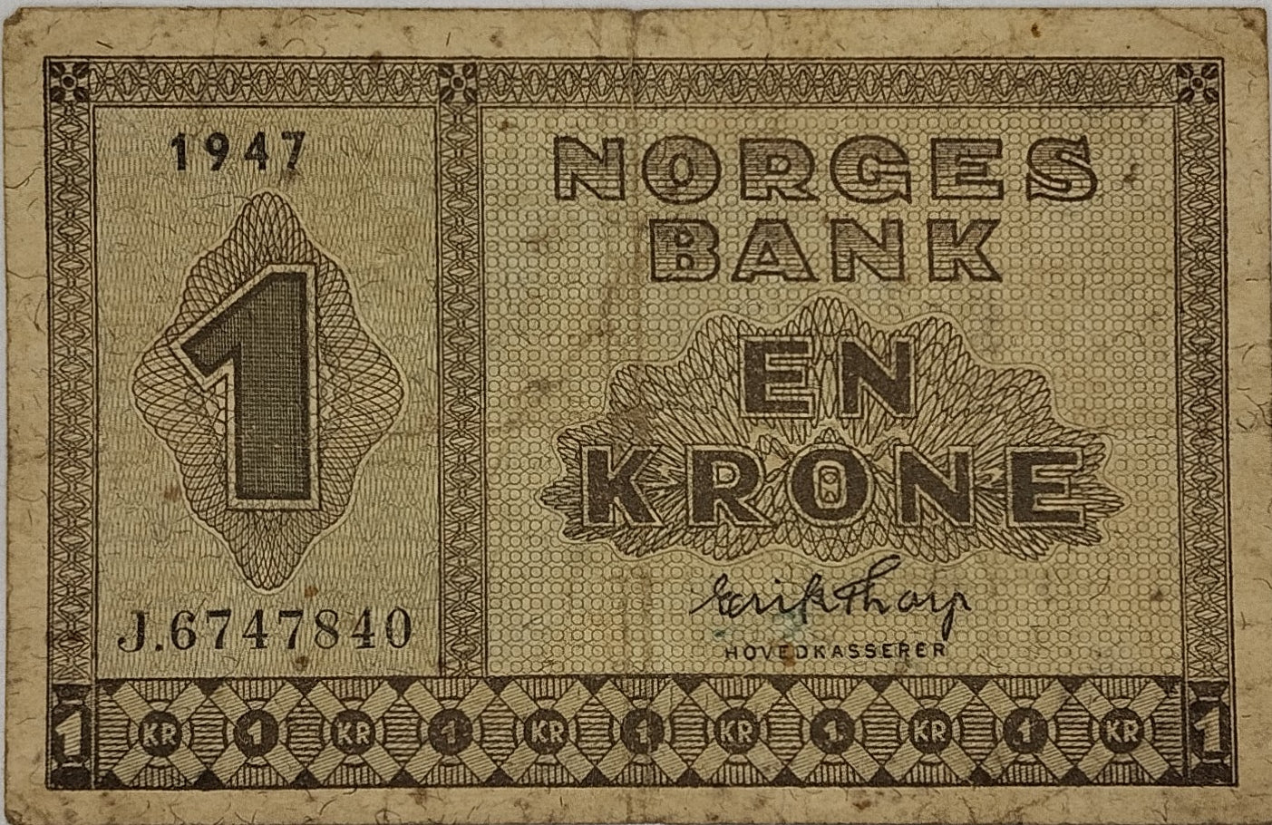 Noruega - 1947 - 1 Krone
