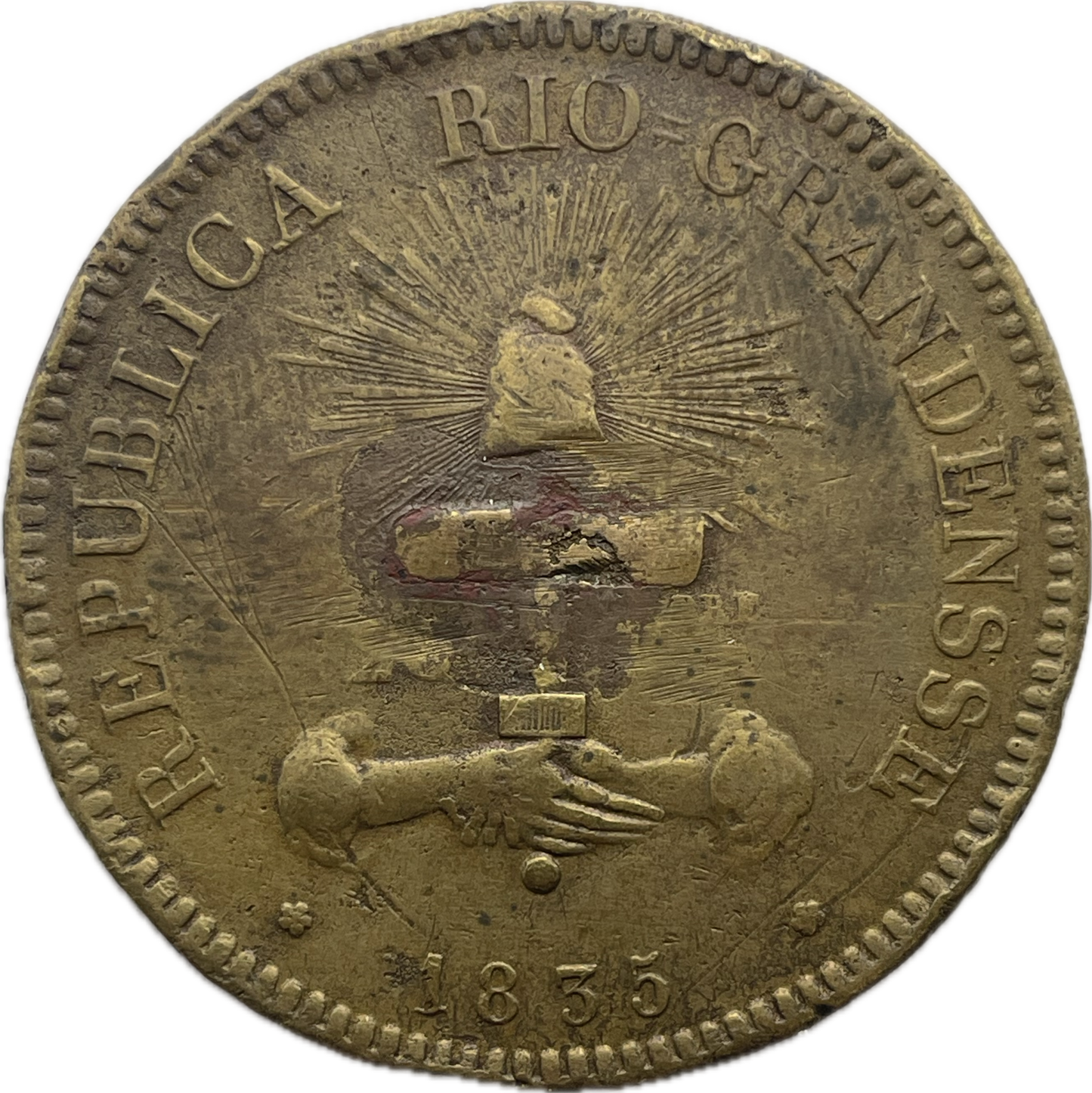 Republica Riograndense - 1835 - Botón Gauchesco