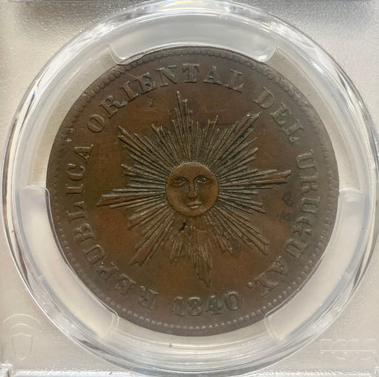 Uruguay - 1840 - 20 Centésimos - Certificada PCGS AU53