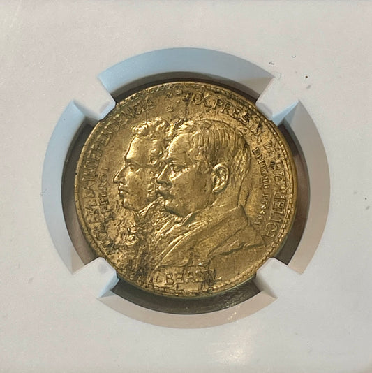 Brasil - 1922 - 1000 Reis - Independencia "BBASIL" - Certificada NGC MS63
