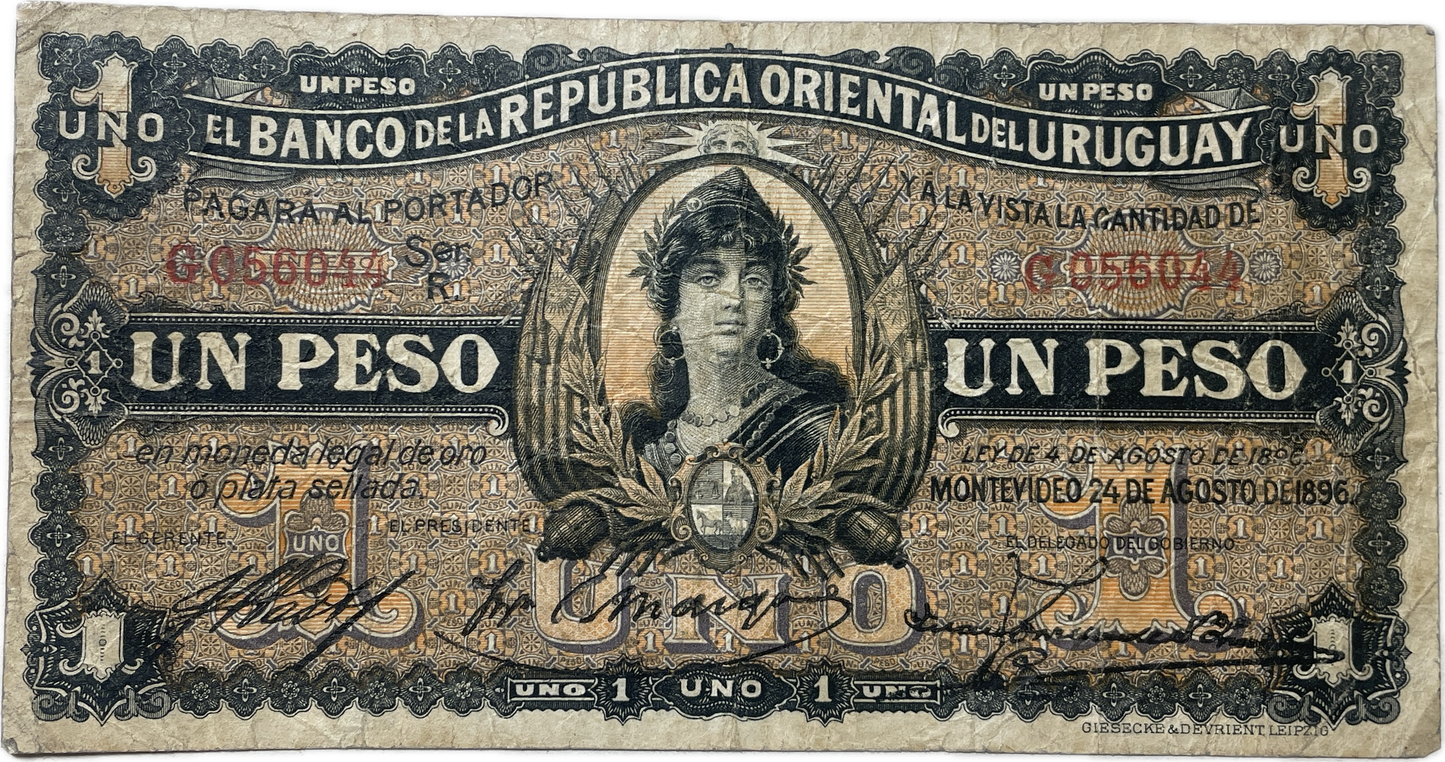 Uruguay - 1896 - 1 Peso - 2.III.8