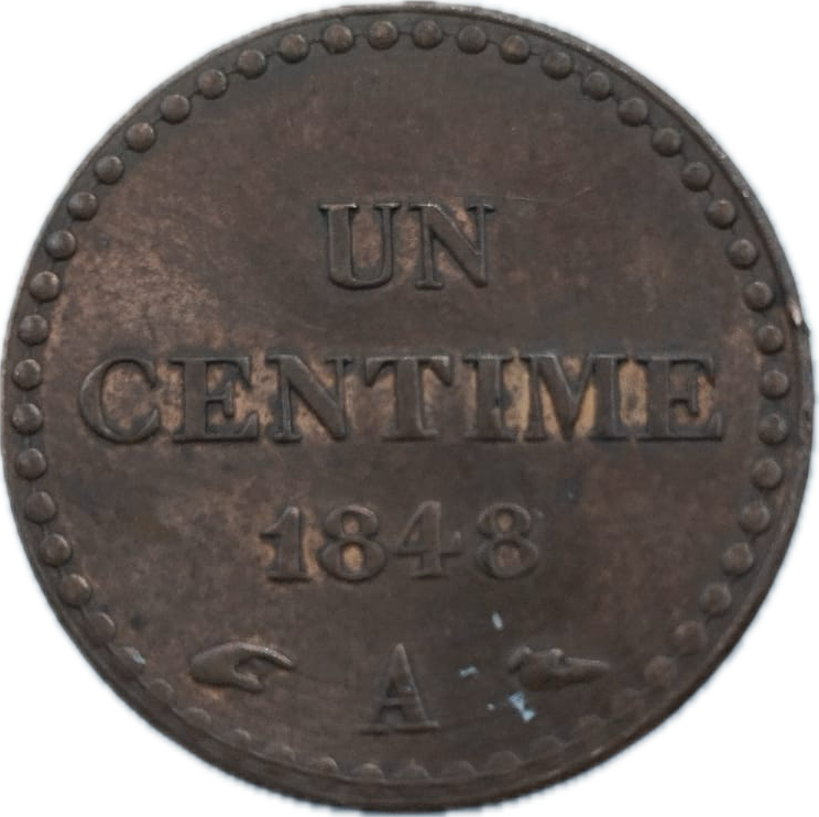 Francia - 1848 - 1 Centimo - Sin Circular