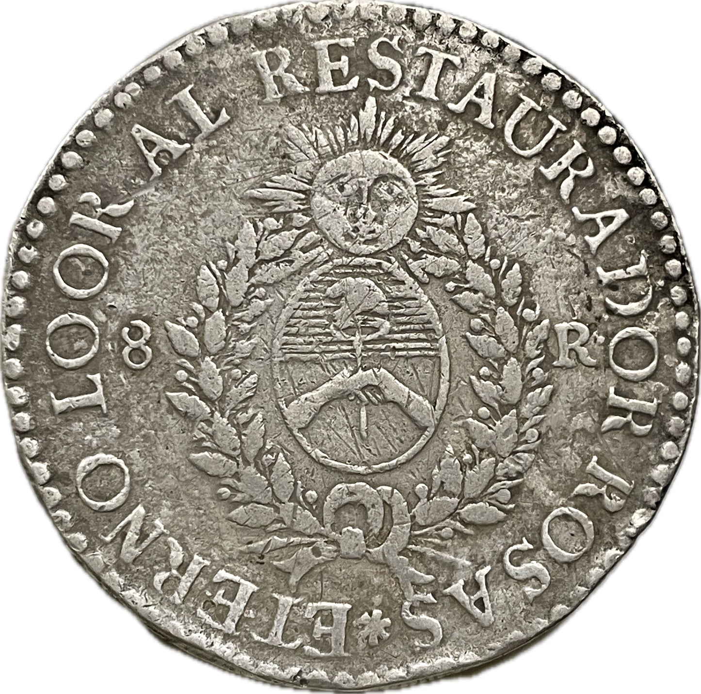 La Rioja, Argentina - 1838 55.1 - 8 Reales