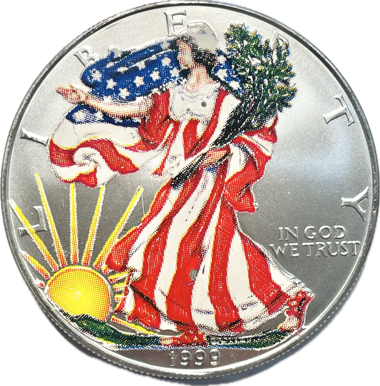 Estados Unidos - 1999 - Onza de Plata "Liberty" Coloreada