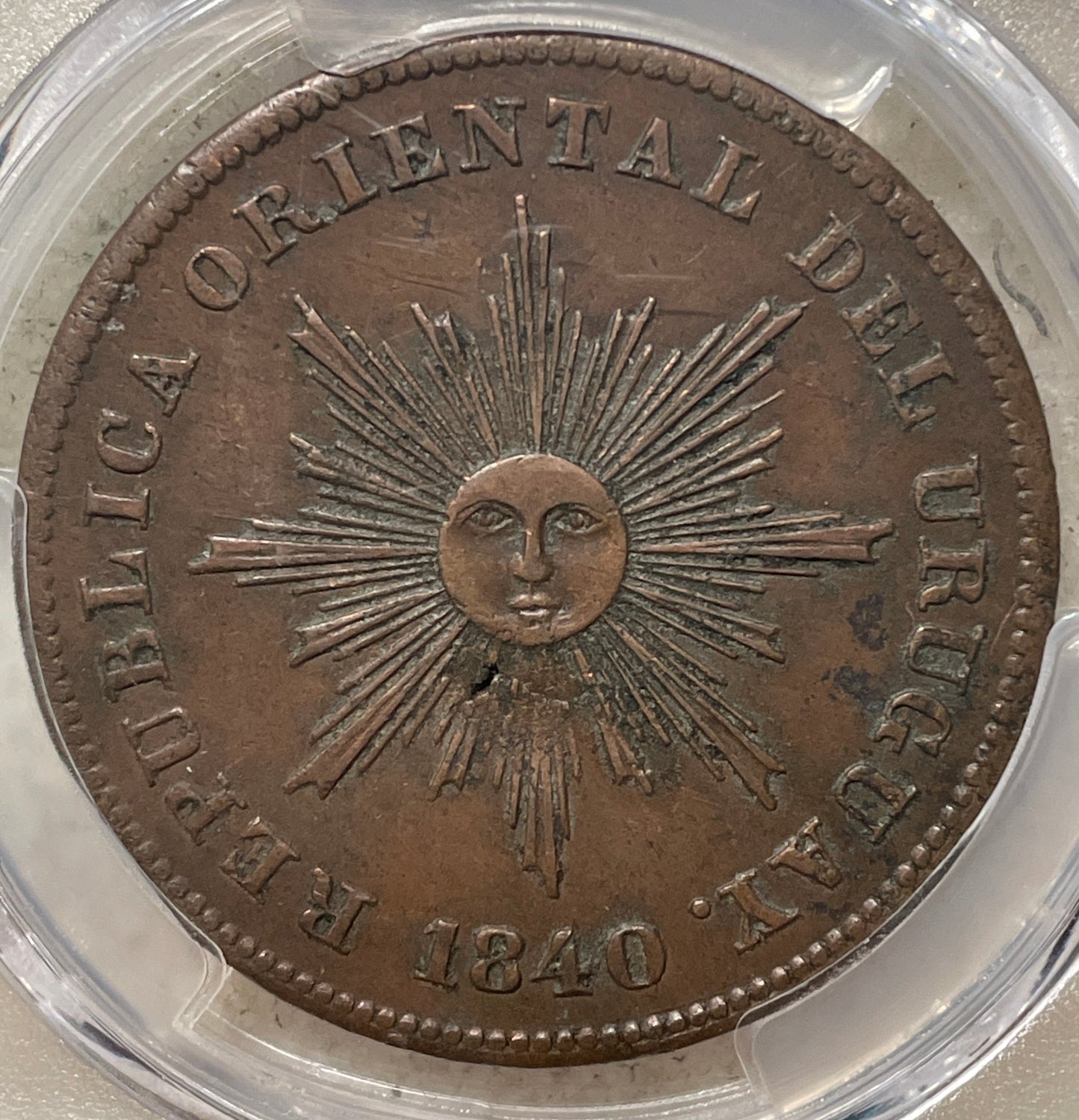Uruguay - 1840 - 20 Centésimos - Certificada PCGS AU53