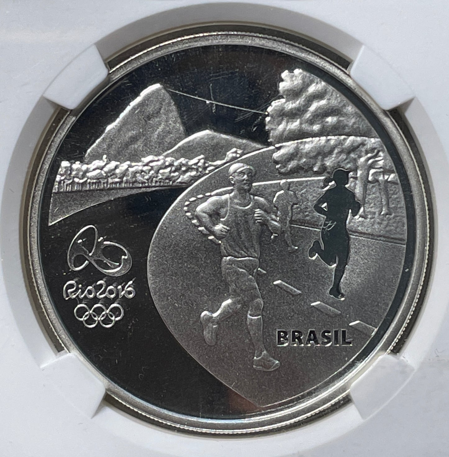 Brasil - 2015 - 5 Reales - Olimpiadas de Rio - Onza de Plata - Certificada NGC PF69