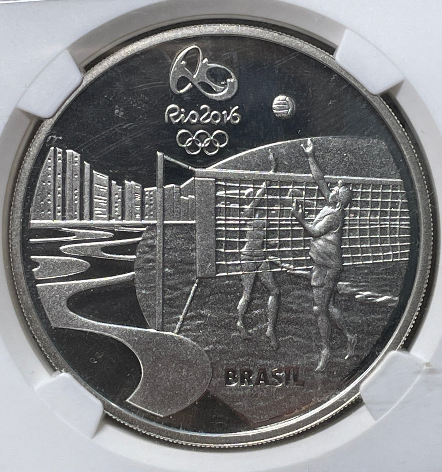 Brasil - 2015 - 5 Reales - Olimpiadas de Rio - Onza de Plata - Certificada NGC PF69