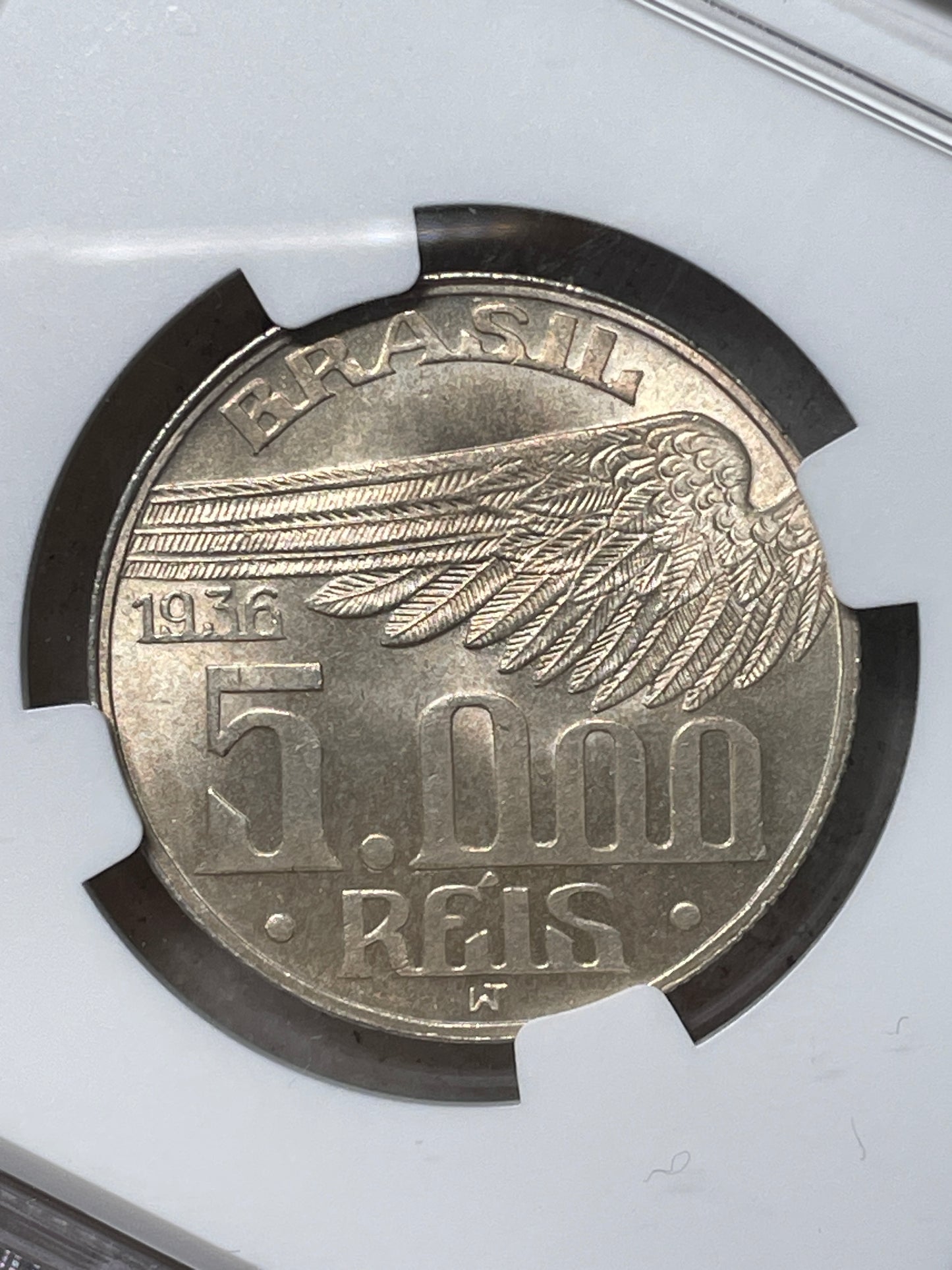 Brasil - 1936 - 5000 Reis - Certificada NGC MS64
