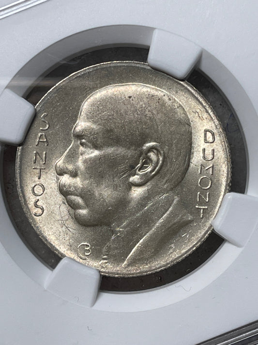 Brasil - 1936 - 5000 Reis - Certificada NGC MS64