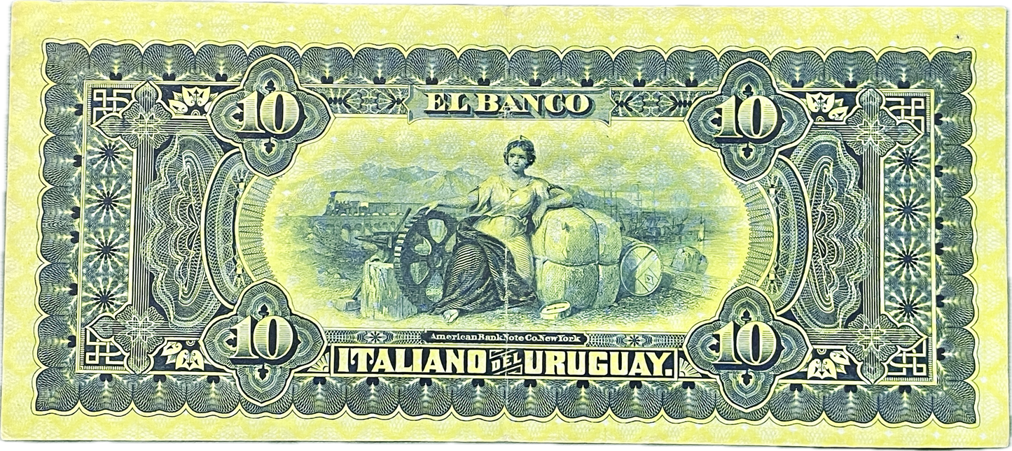 Uruguay - 1887 - 10 Pesos - Banco Italiano del Uruguay