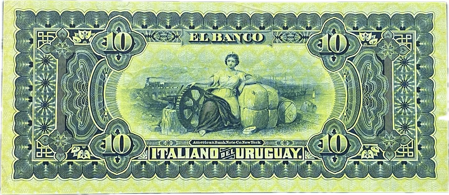 Uruguay - 1887 - 10 Pesos - Banco Italiano del Uruguay